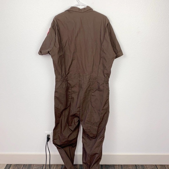 Berco Work Apparel Vintage Brown Work Coveralls Short Sleeve Made in USA 46XT - Picture 5 of 8